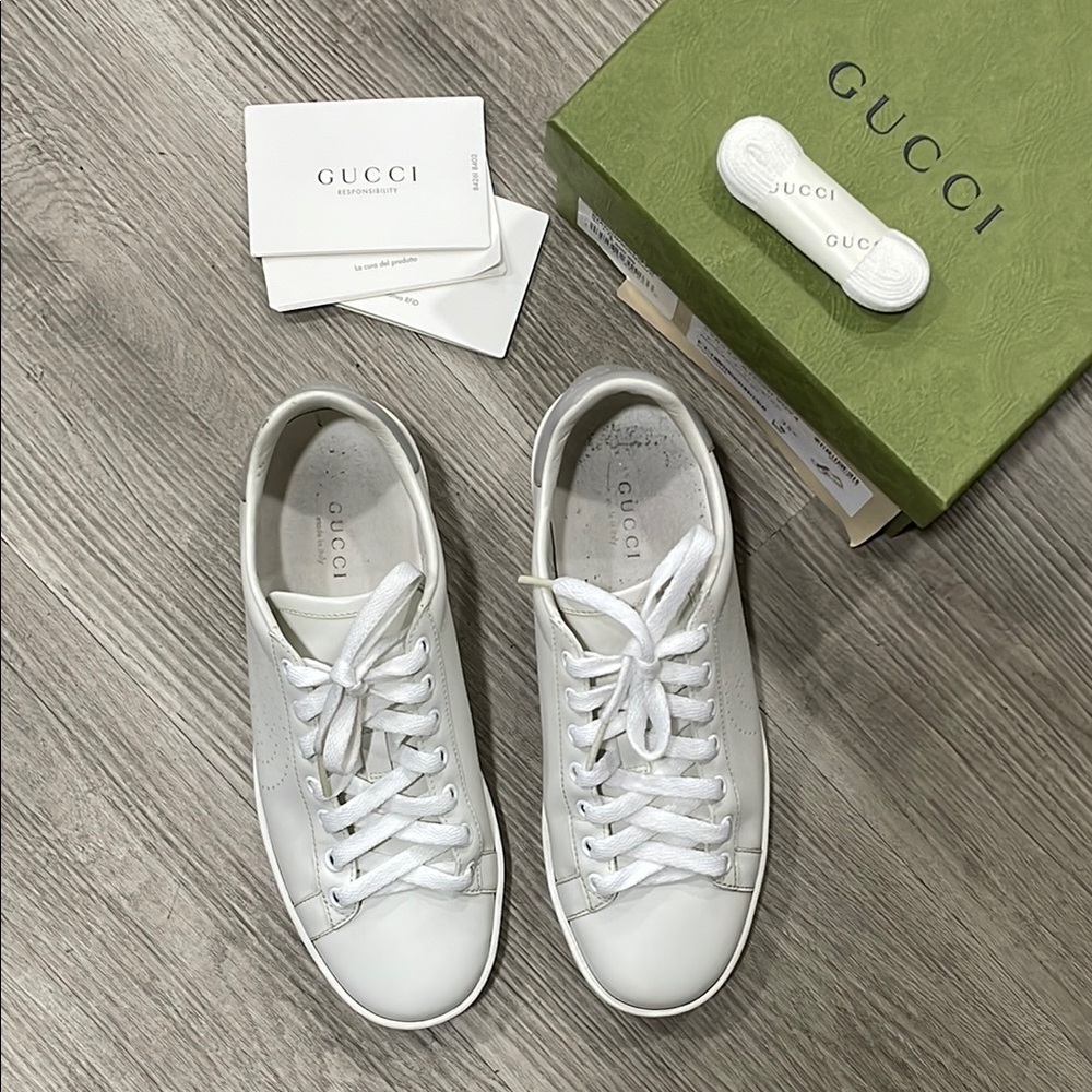 Gucci New Ace Perforated Logo Sneakers